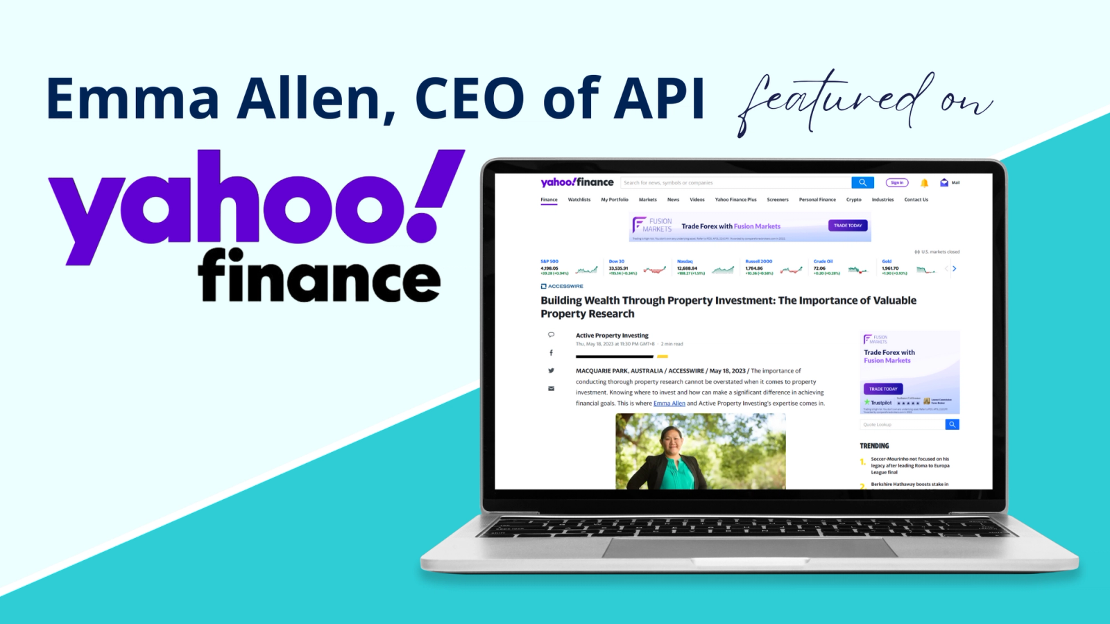 Hot off the press: API Article on YAHOO Finance!