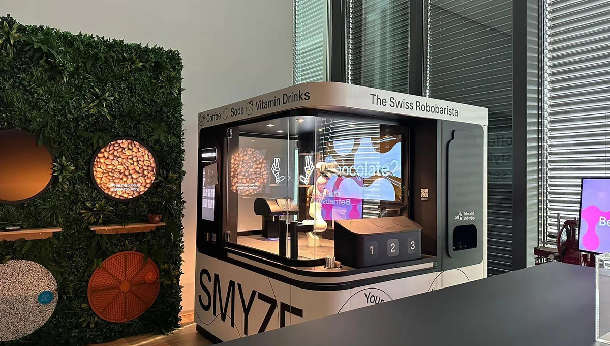 The Swiss Robobarista is now at Avolta Headquarters!