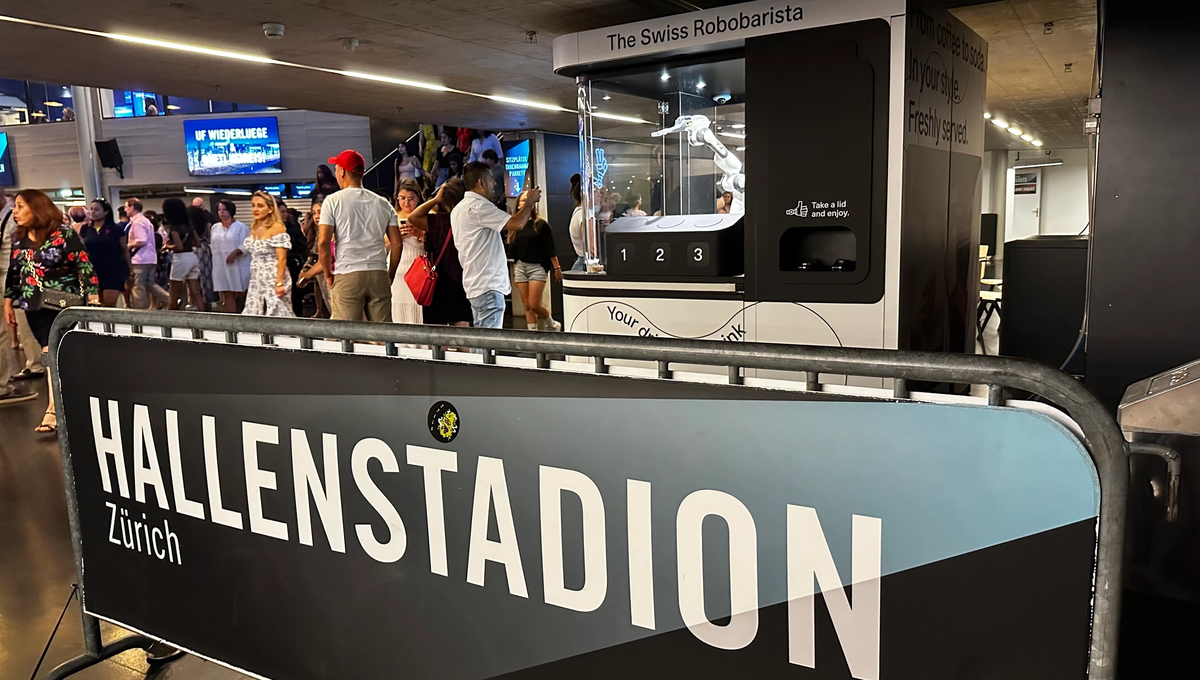 What is the Robobarista up to at the Hallenstadion in Zurich?