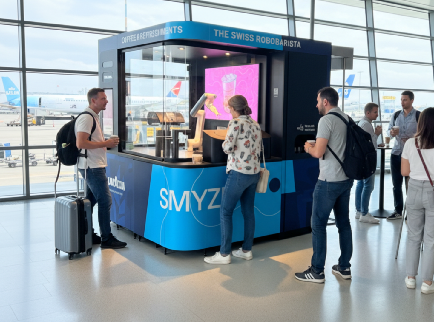 It's official: Our Robo has landed at Schiphol Amsterdam Airport at gate E20!