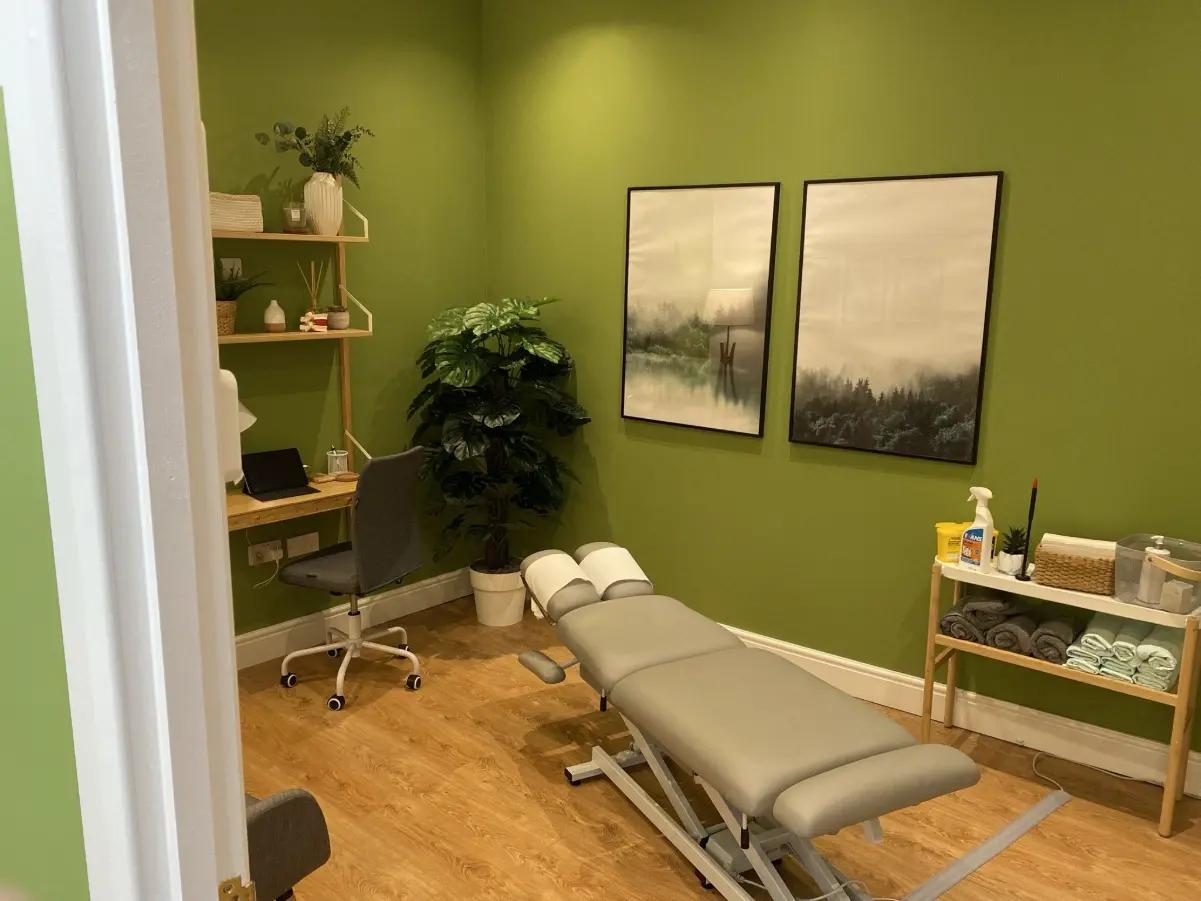 A furnished treatment room at the Burton-on-Trent clinic