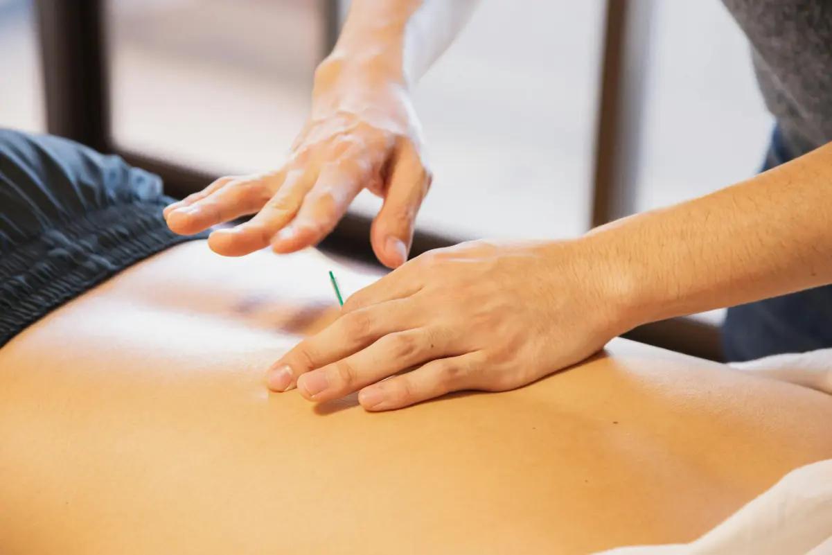 A patient being treated on the couch