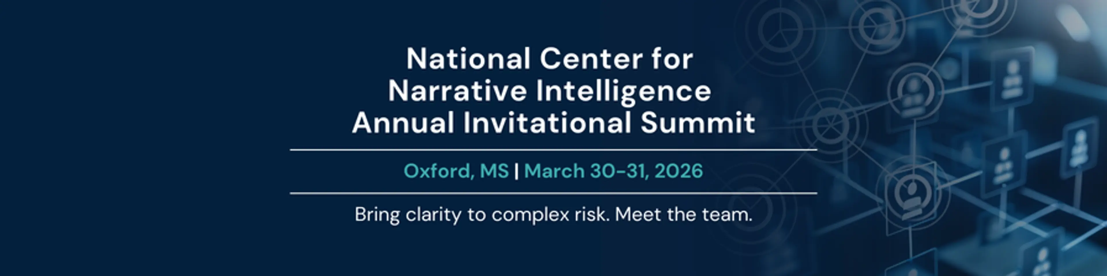 National Center for Narrative Intelligence Annual Invitational Summit (NCNI)