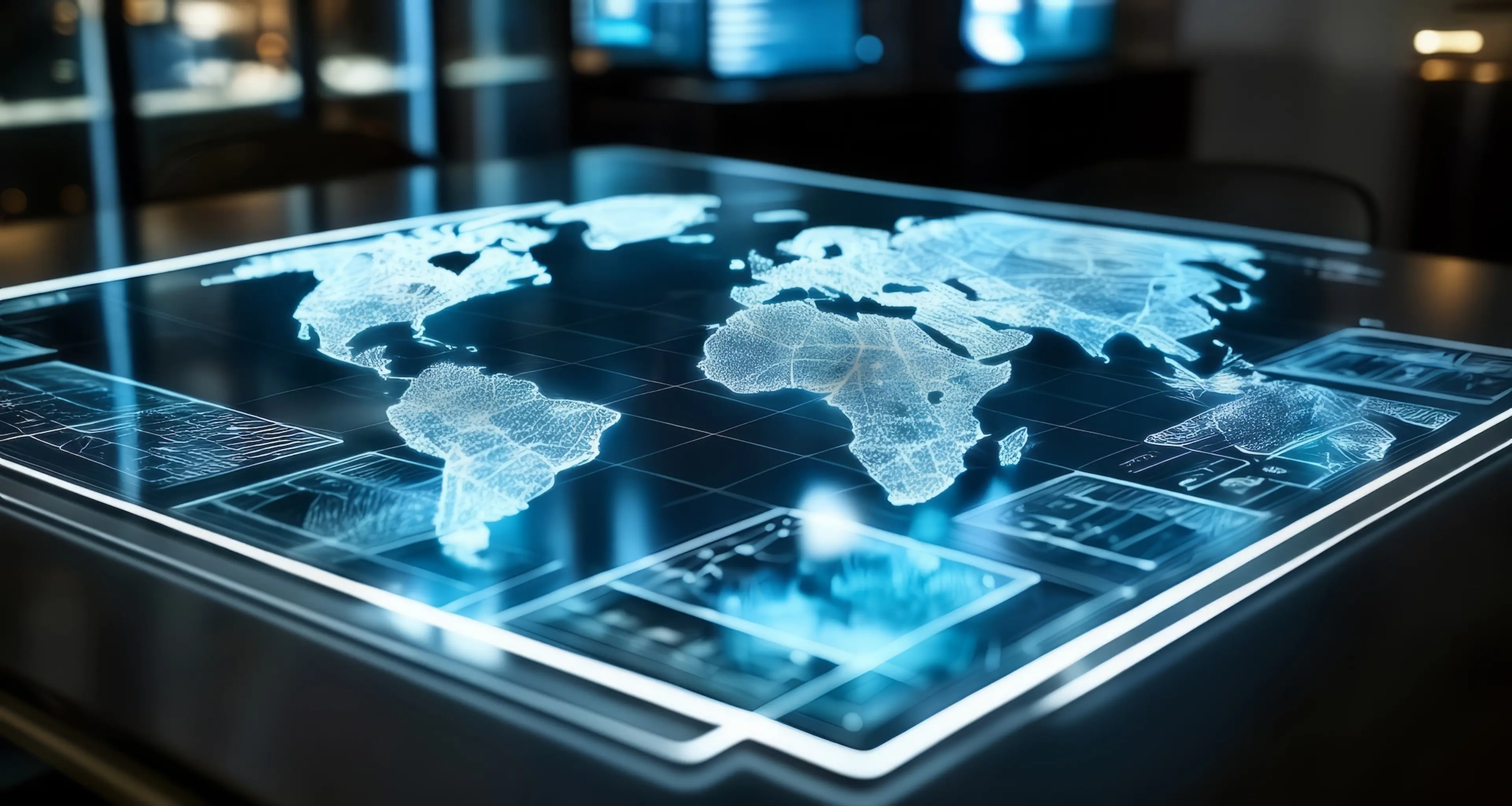 A digital 3D world map