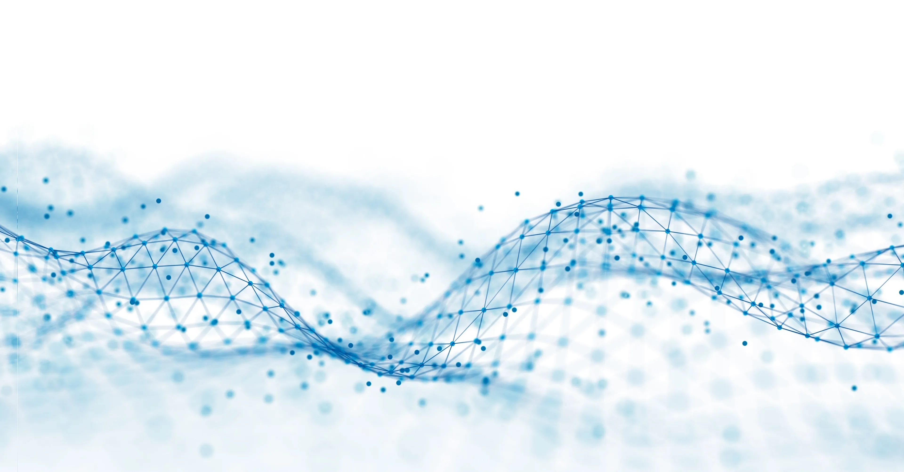 Image of wave net with particles on it