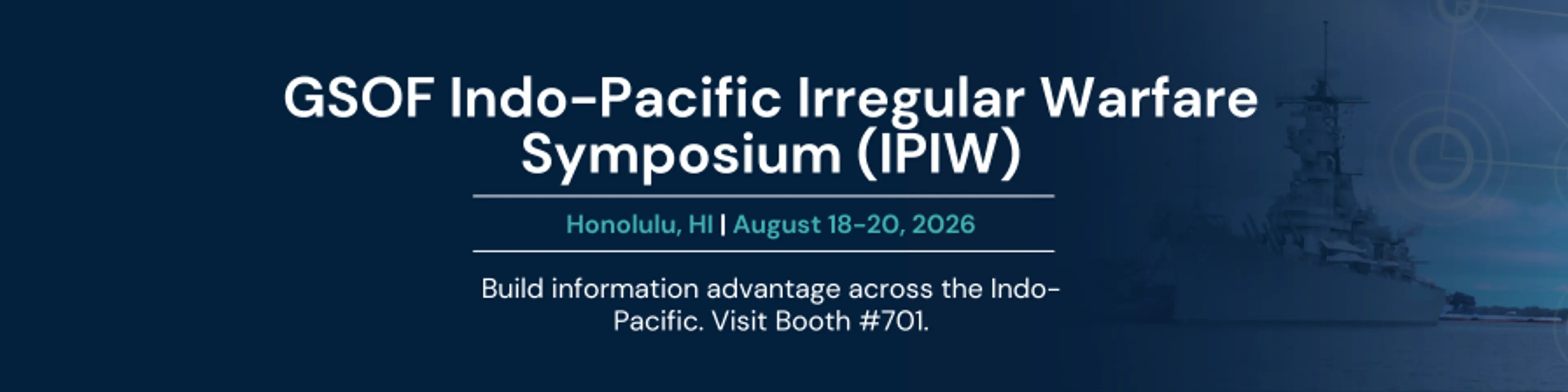 GSOF Indo-Pacific Irregular Warfare Symposium (IPIW)