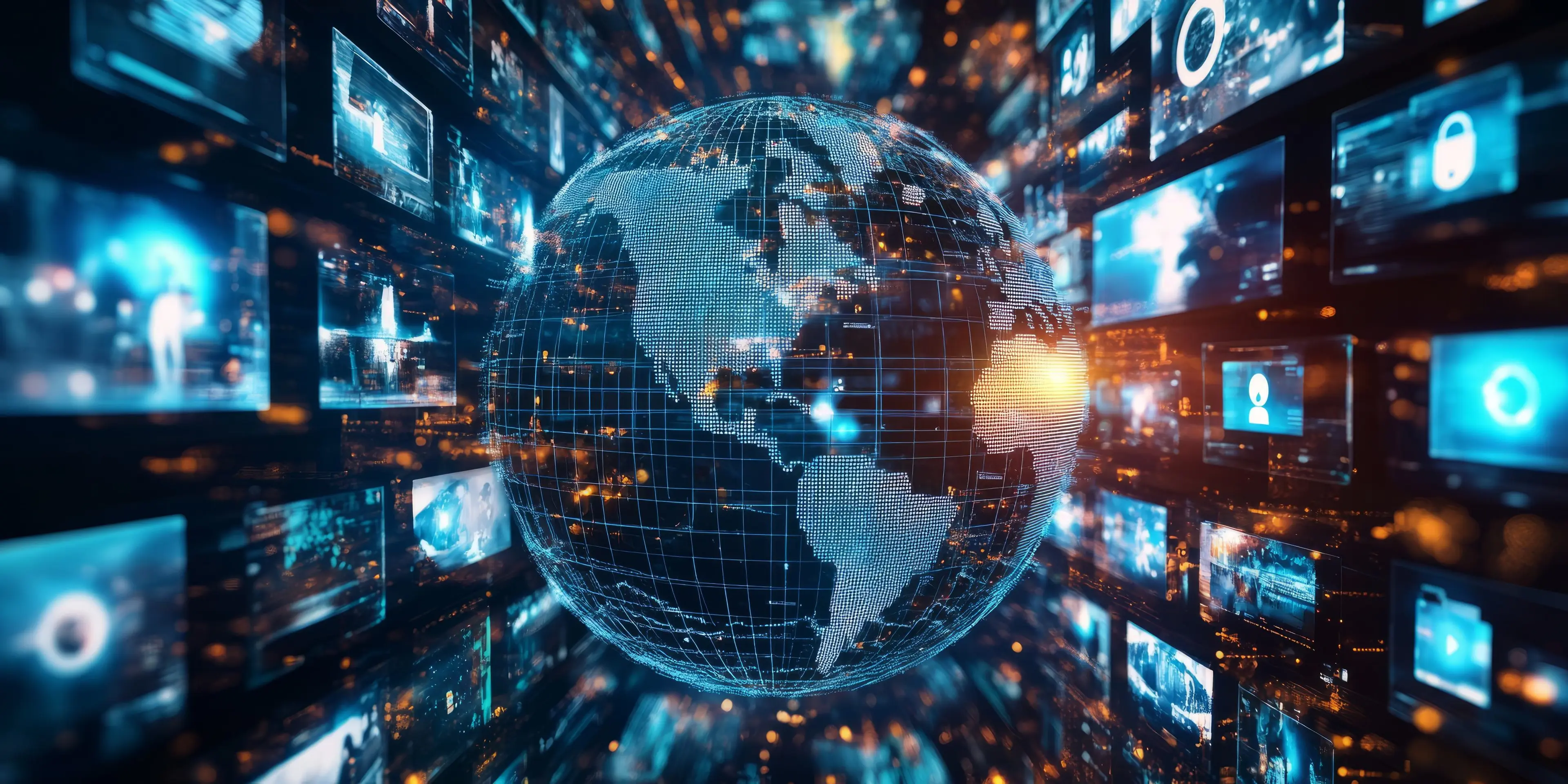 Abstract digital globe