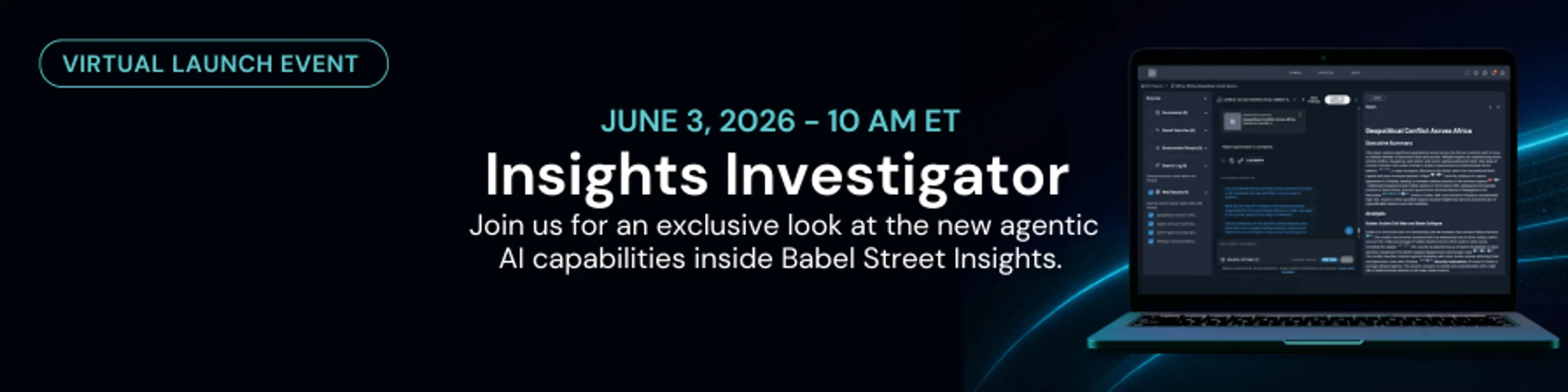 Insights Investigator Virtual Launch Event