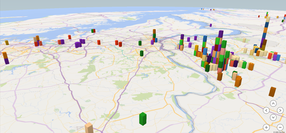 Map showing data centers monitored by Babel Street
