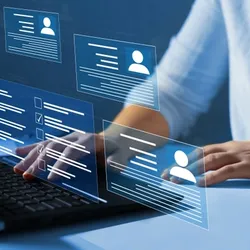 Image of laptop with depicting multiple screen