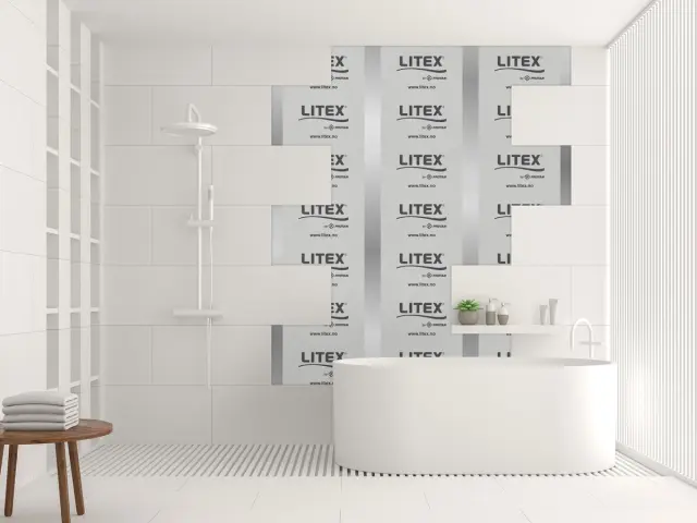 Baderom med Litexplater