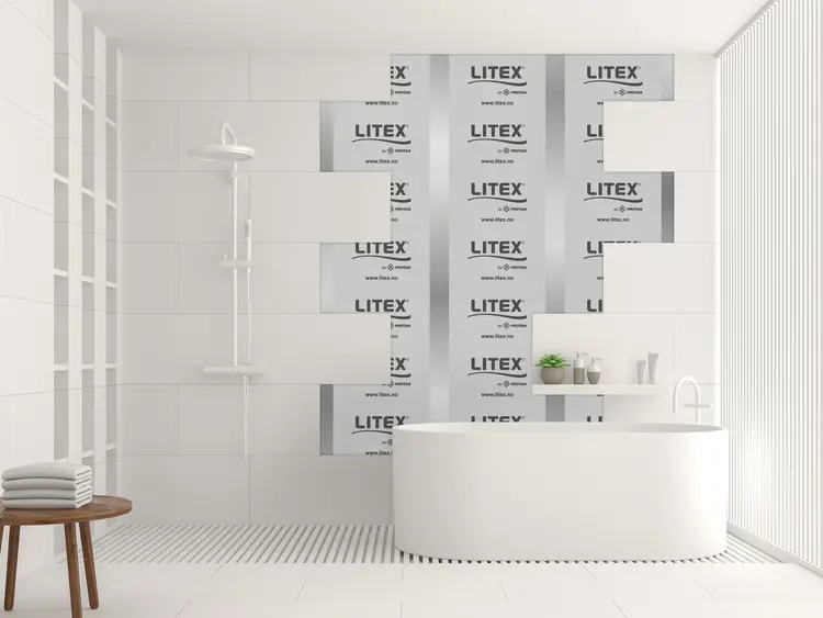 Baderom med Litexplater