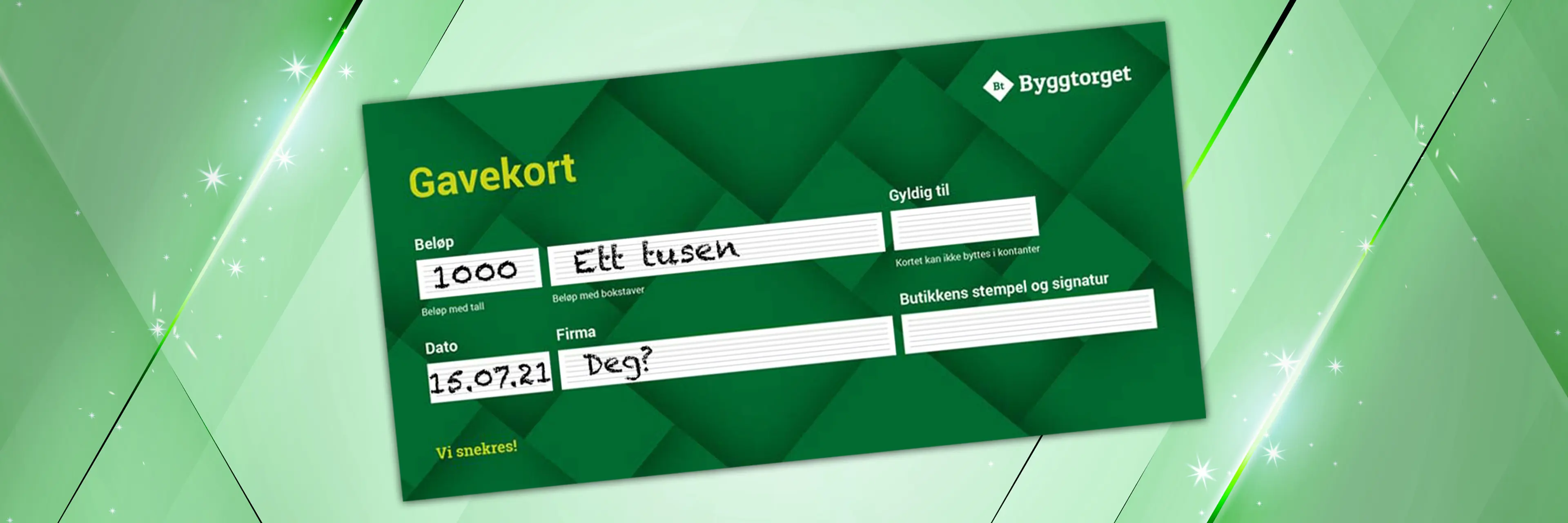 gavekort til deg