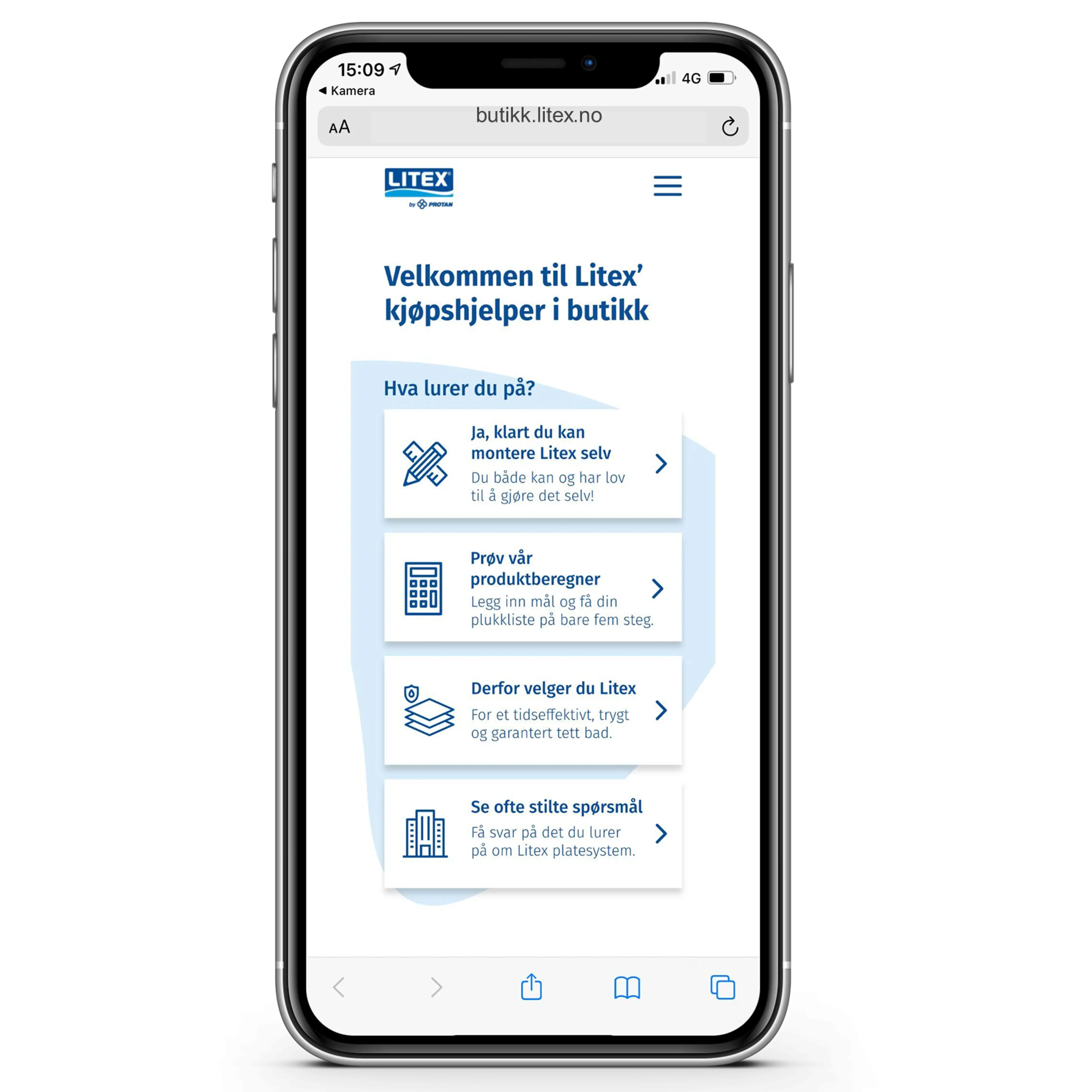 Mobiltelefon med kjøpshjelp fra Litex