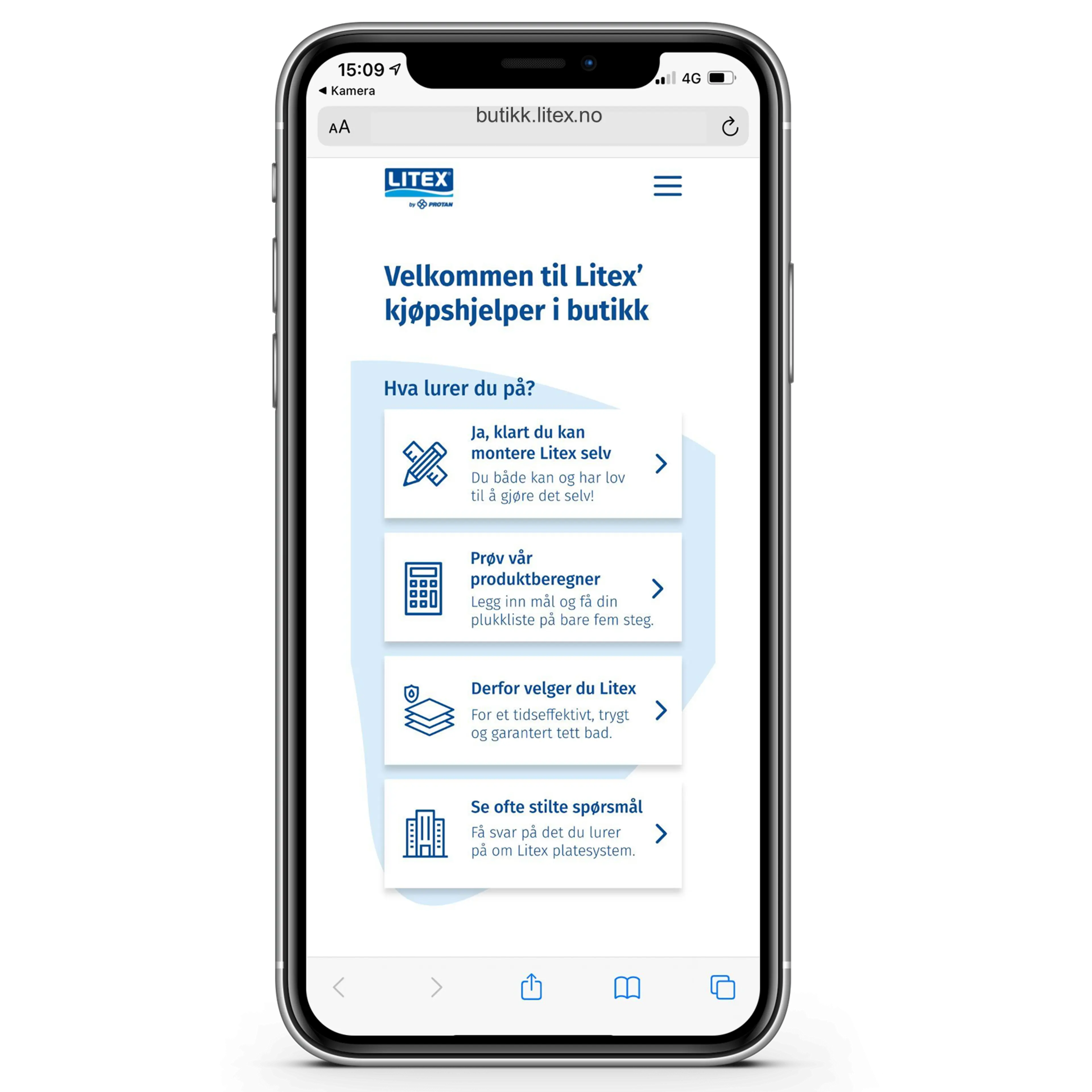 Mobiltelefon med kjøpshjelp fra Litex