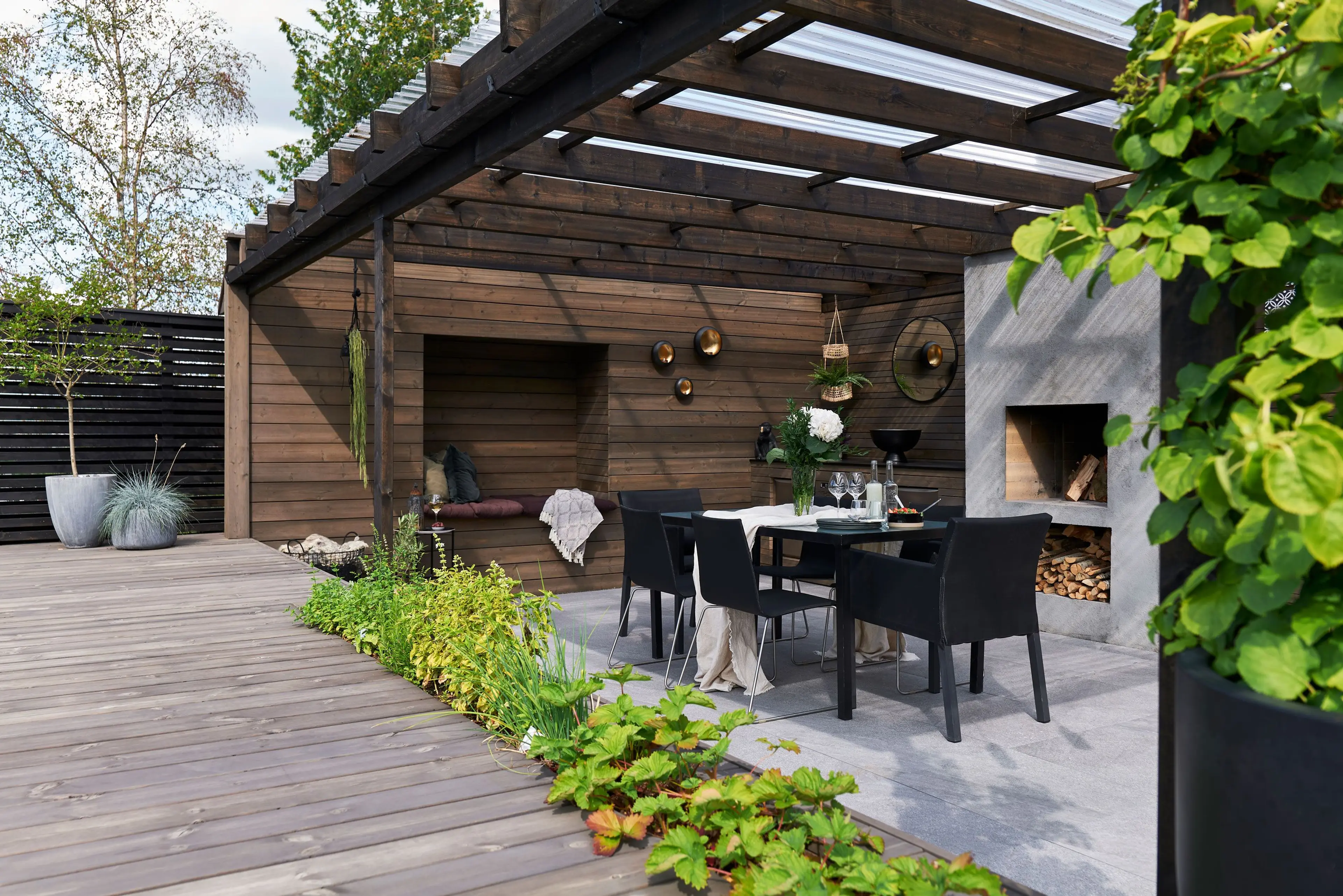 utekjøkken med pergola