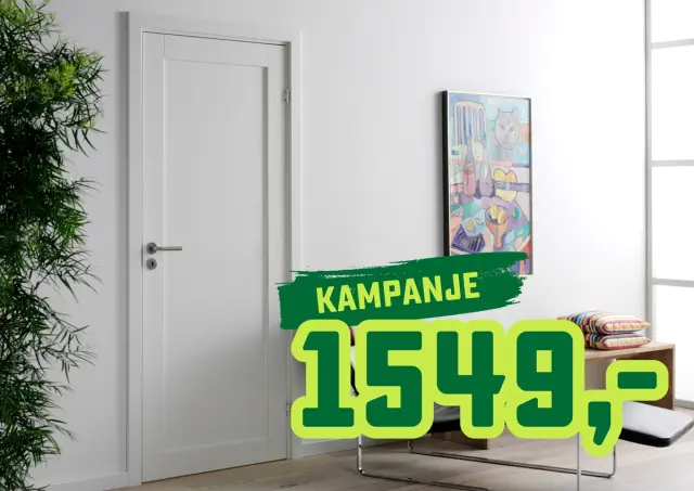 JW Swedoor innerdør Unique 01L hvit