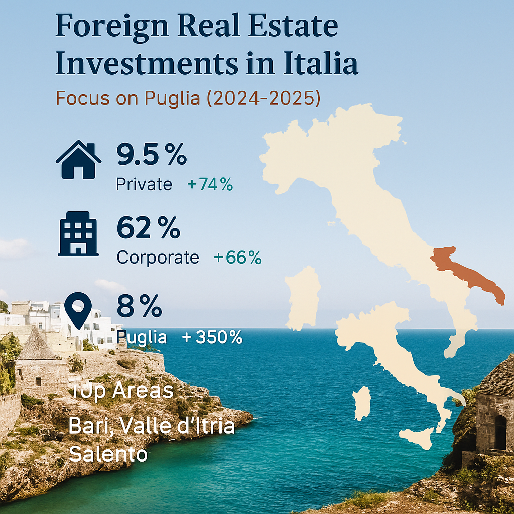 Foreign Real Estate Investments in Italy: 2024-2025 Outlook with a Focus on Puglia