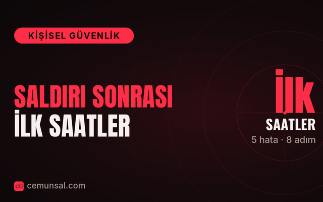 Saldırı Sonrası İlk Saatler kapak