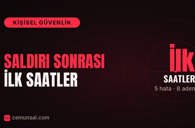 Saldırı Sonrası İlk Saatler kapak