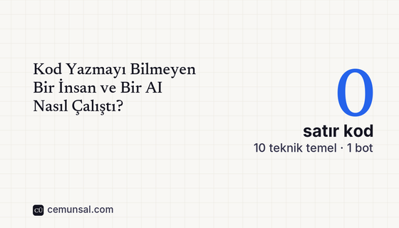 Kod yazmadan bir AI ile mentor bot inşa etmek: 0 satır kod, 10 teknik temel, 1 canlı bot. Muhafız Mentor serisi 3. yazı kapağı.