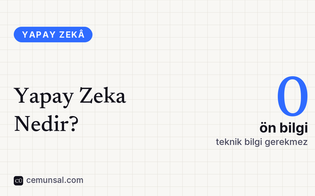 Yapay Zeka Nedir? kapak
