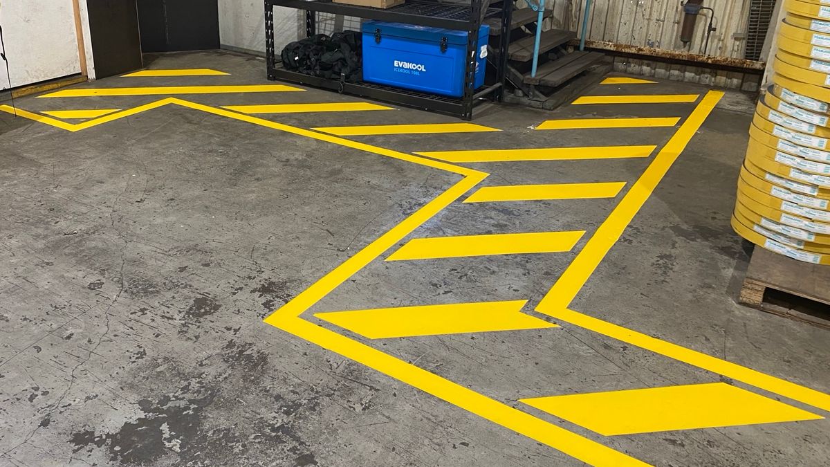 warehouse line markings