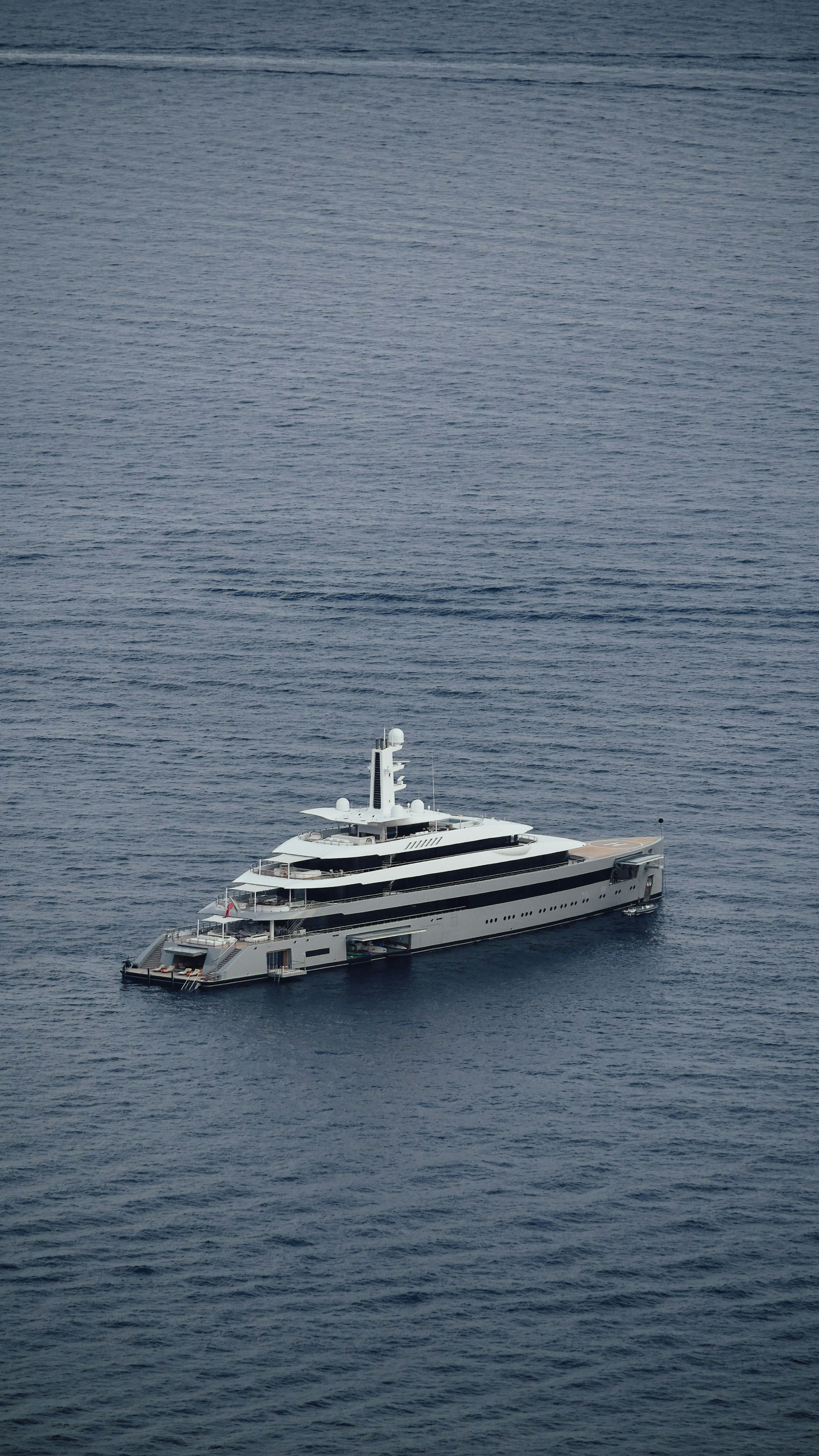 Nerissa alone on calm grey water