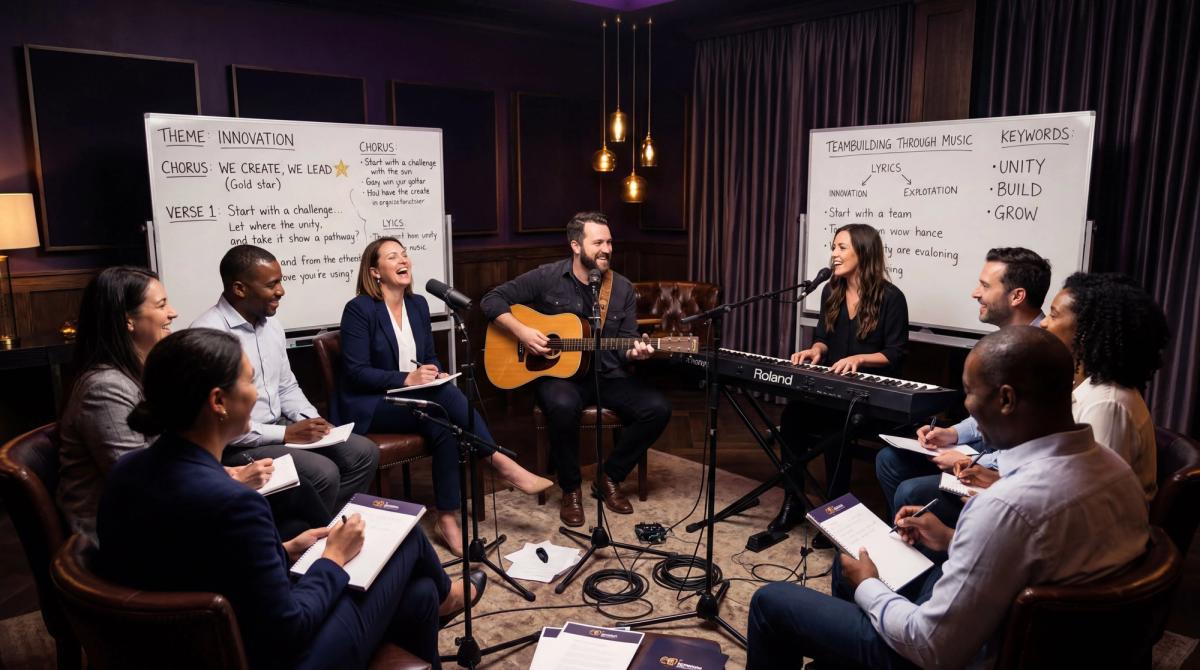 Guests interacting with an immersive projection-mapped wall at a corporate brand activation event