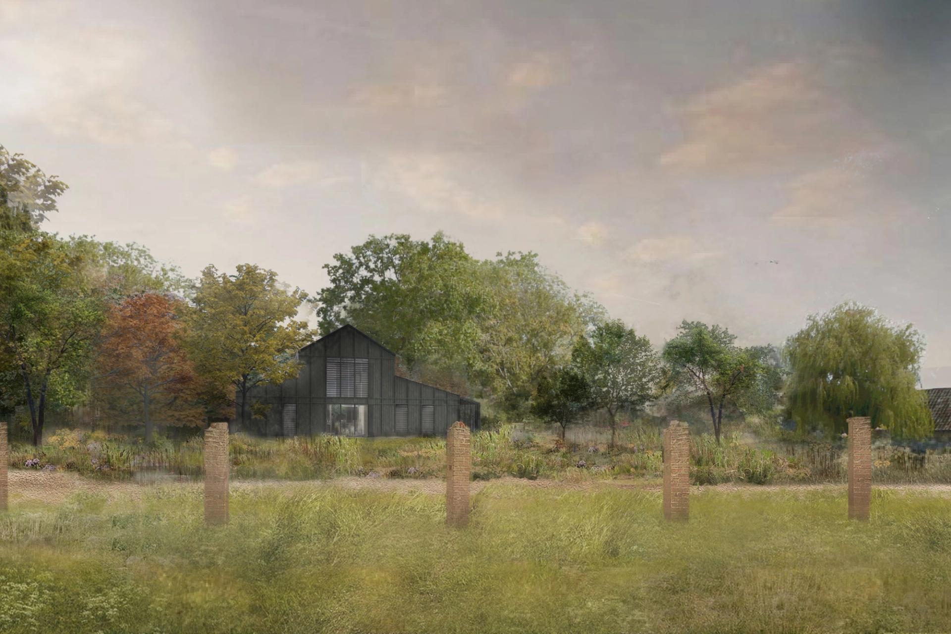 A low-impact eco-home on the grounds of a derelict post-war steel barn