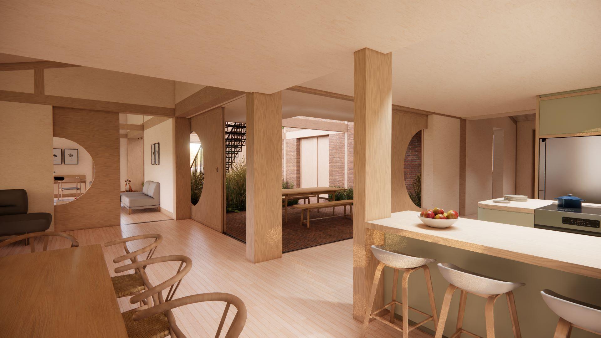 Interior open plan living