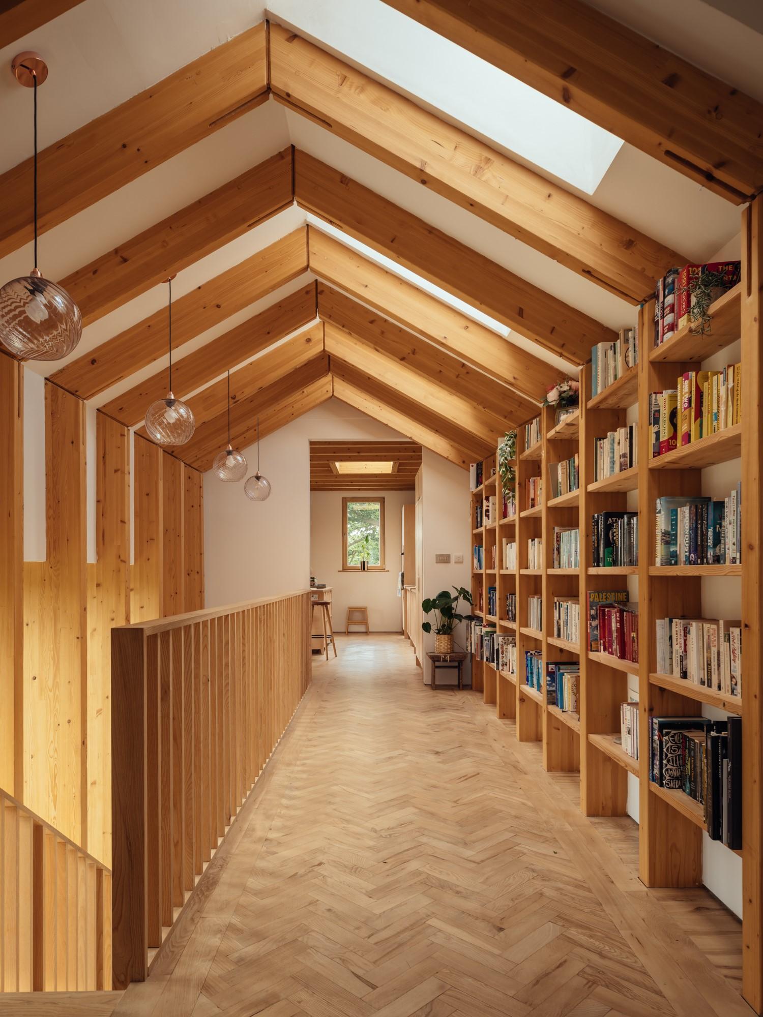 Orchard House by Studio Bark interior view - upstairs hallway