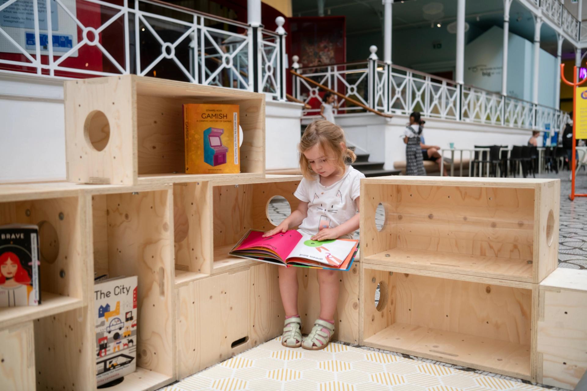 Summer Design Club installation by kids, for kids, with U-Build