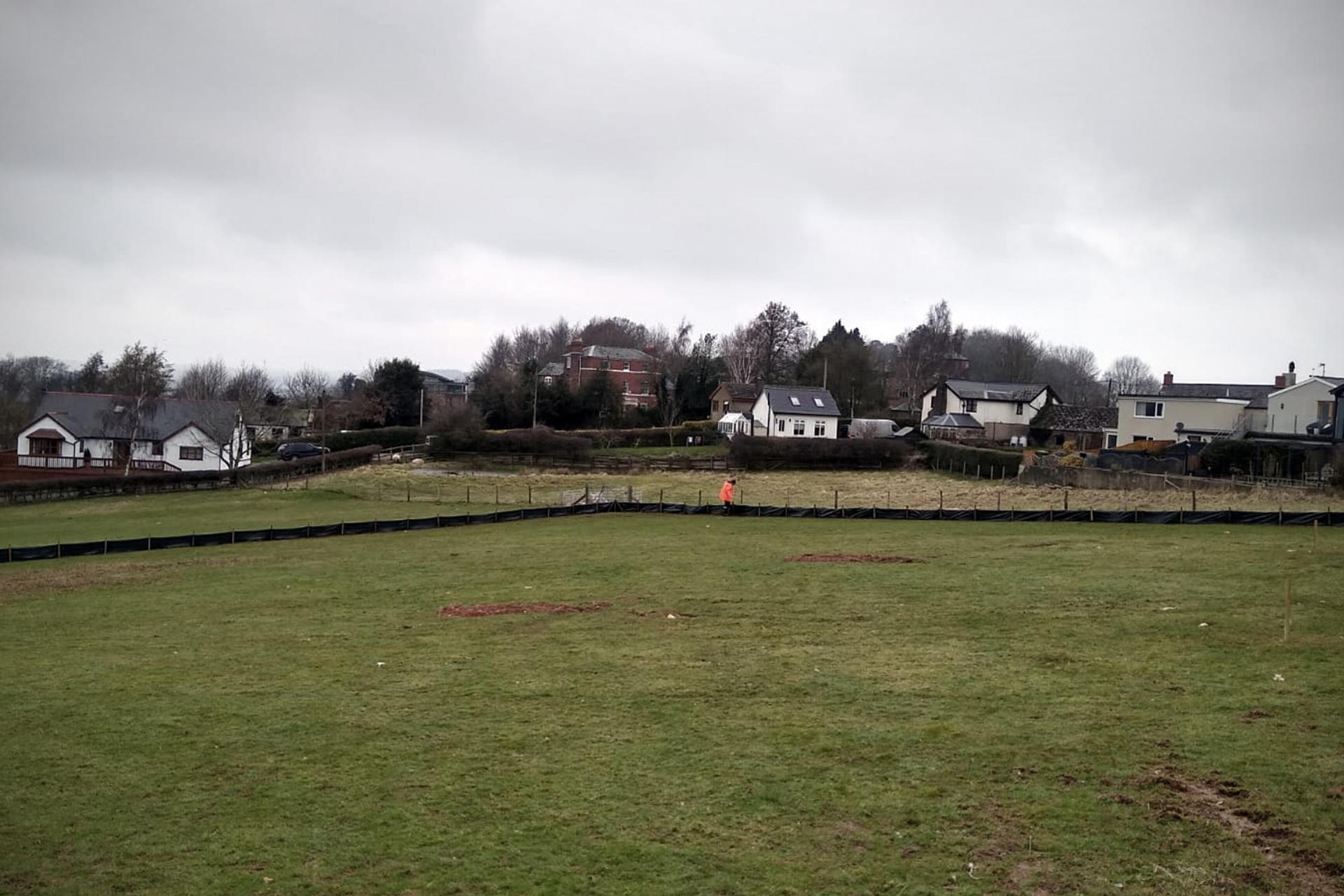 View of existing field at Nest House