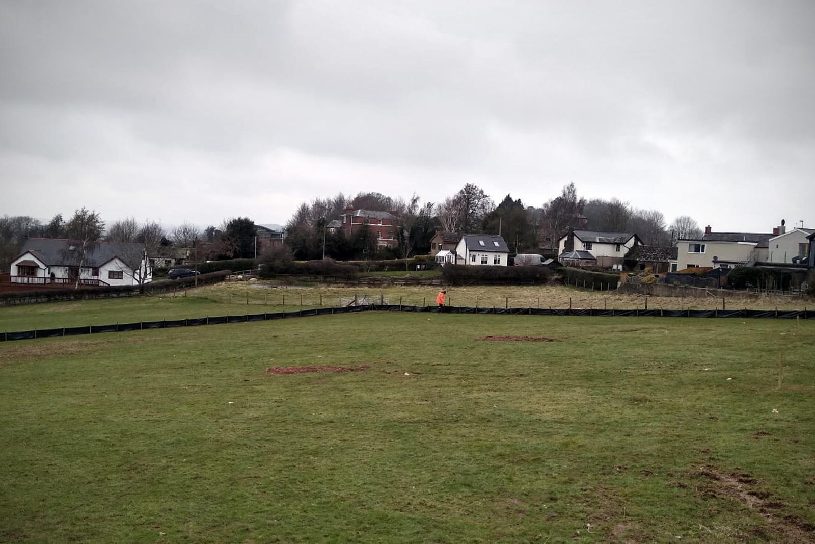 View of existing field at Nest House