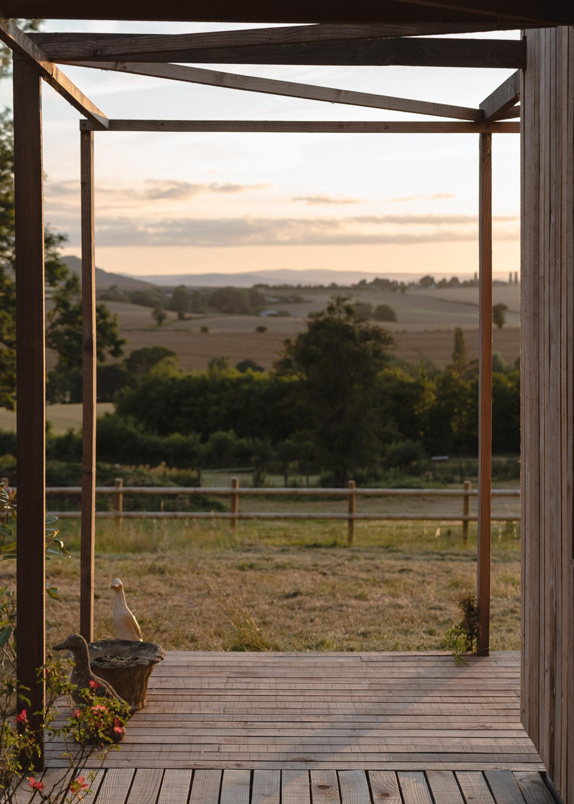 Terrace view over the countryside from Nest House