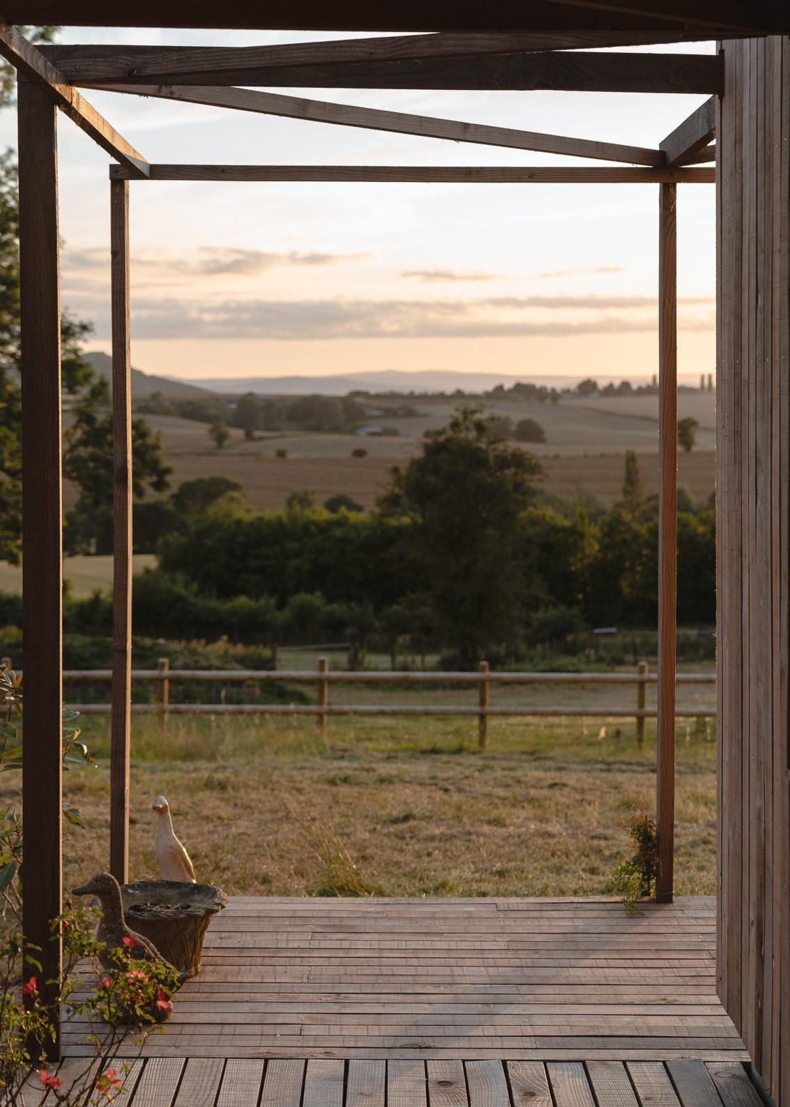 Terrace view over the countryside from Nest House