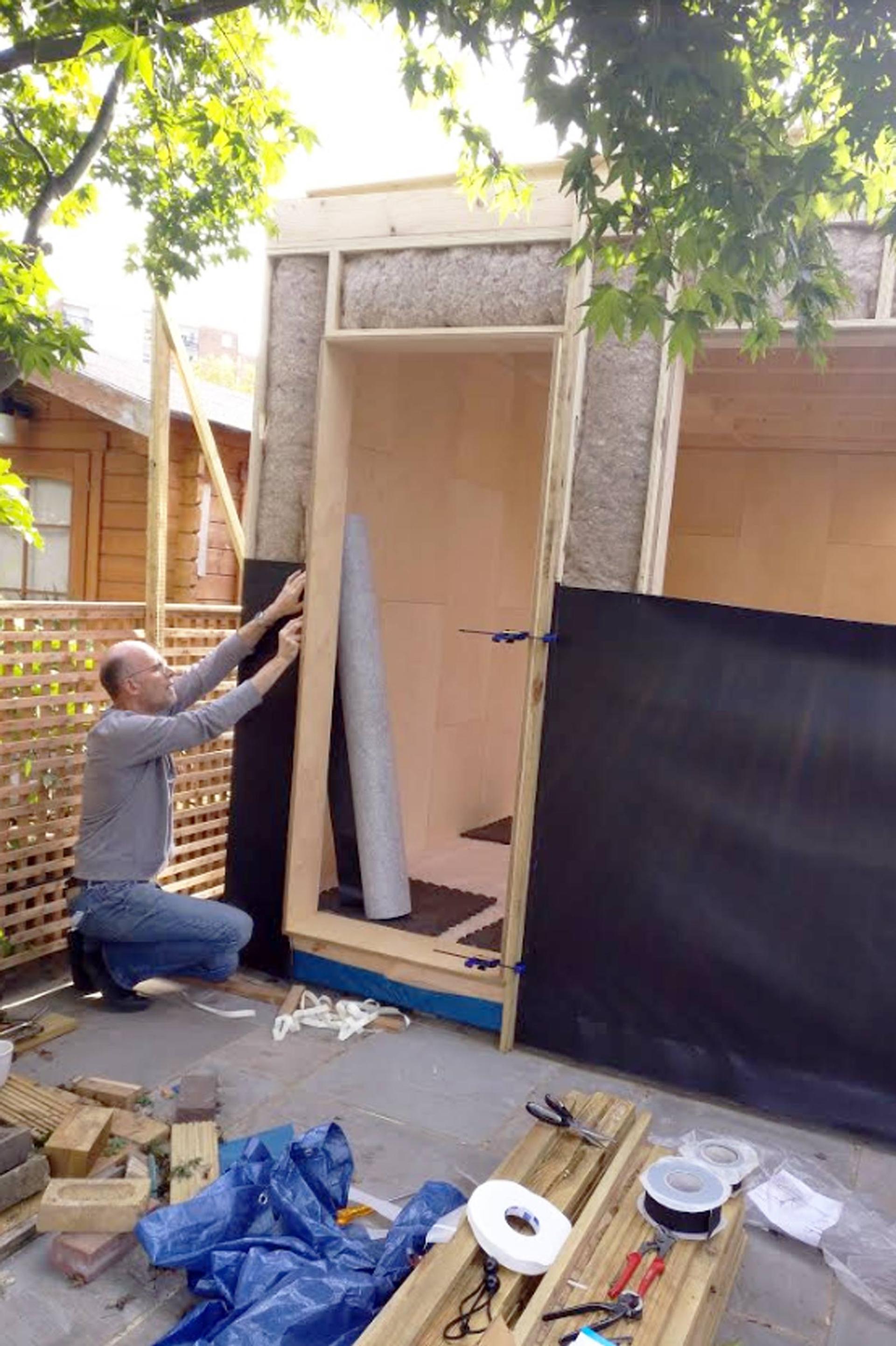 Client fits membrane around external wall of pod