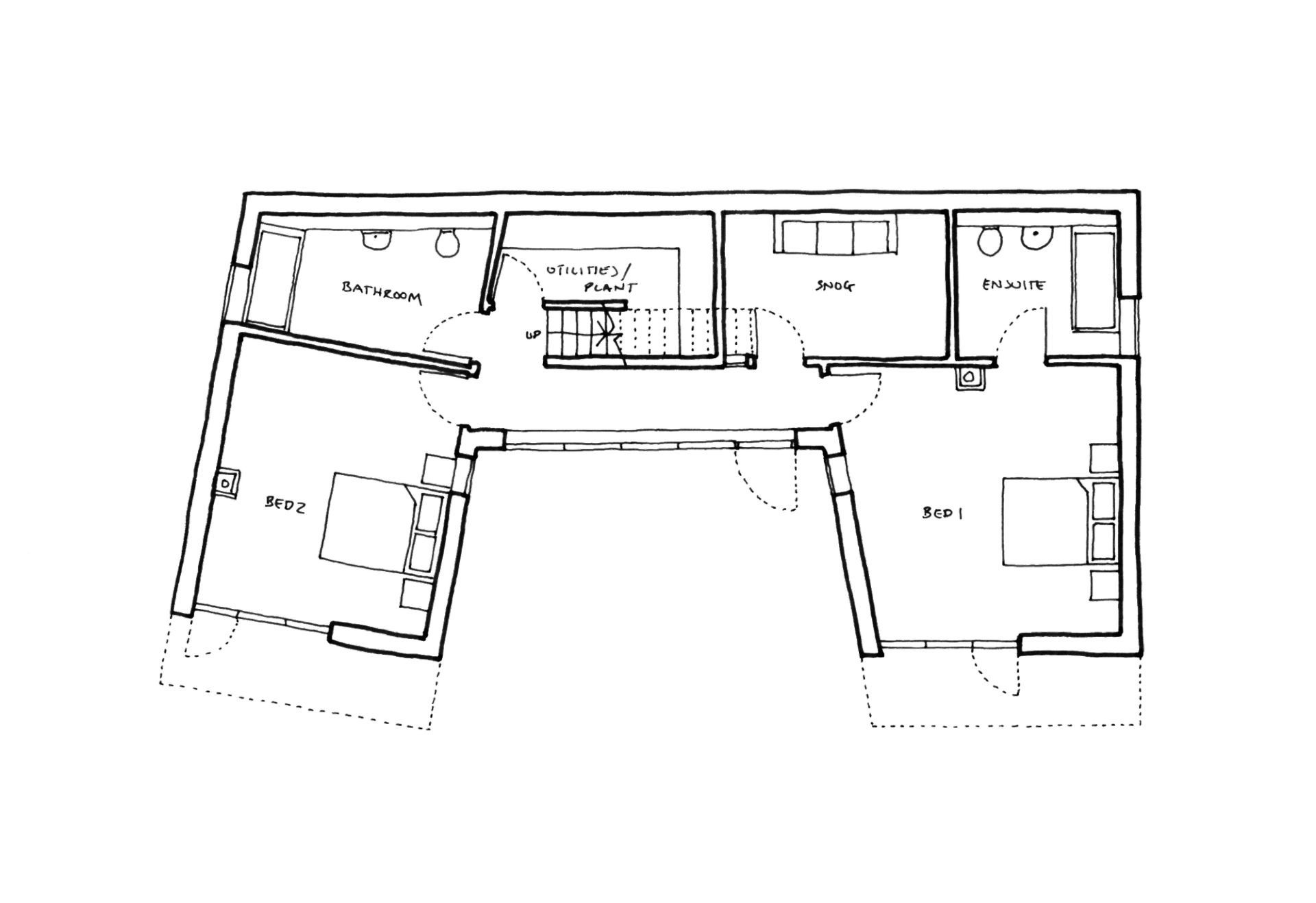 Ground floor plan - Sketch - By Studio Bark