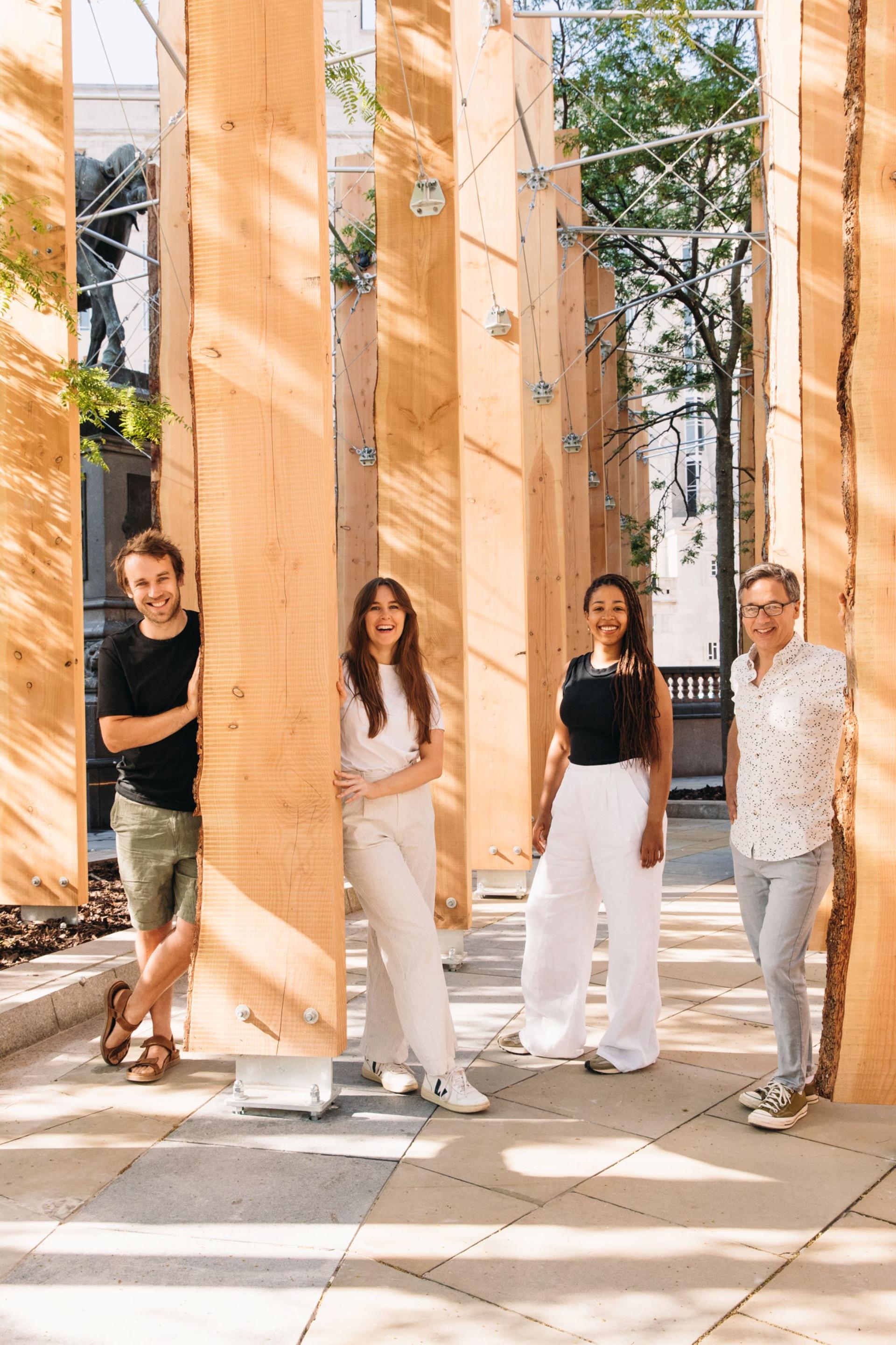 Studio Bark Team with artist Michael Pinsky at Making A Stand in Leeds