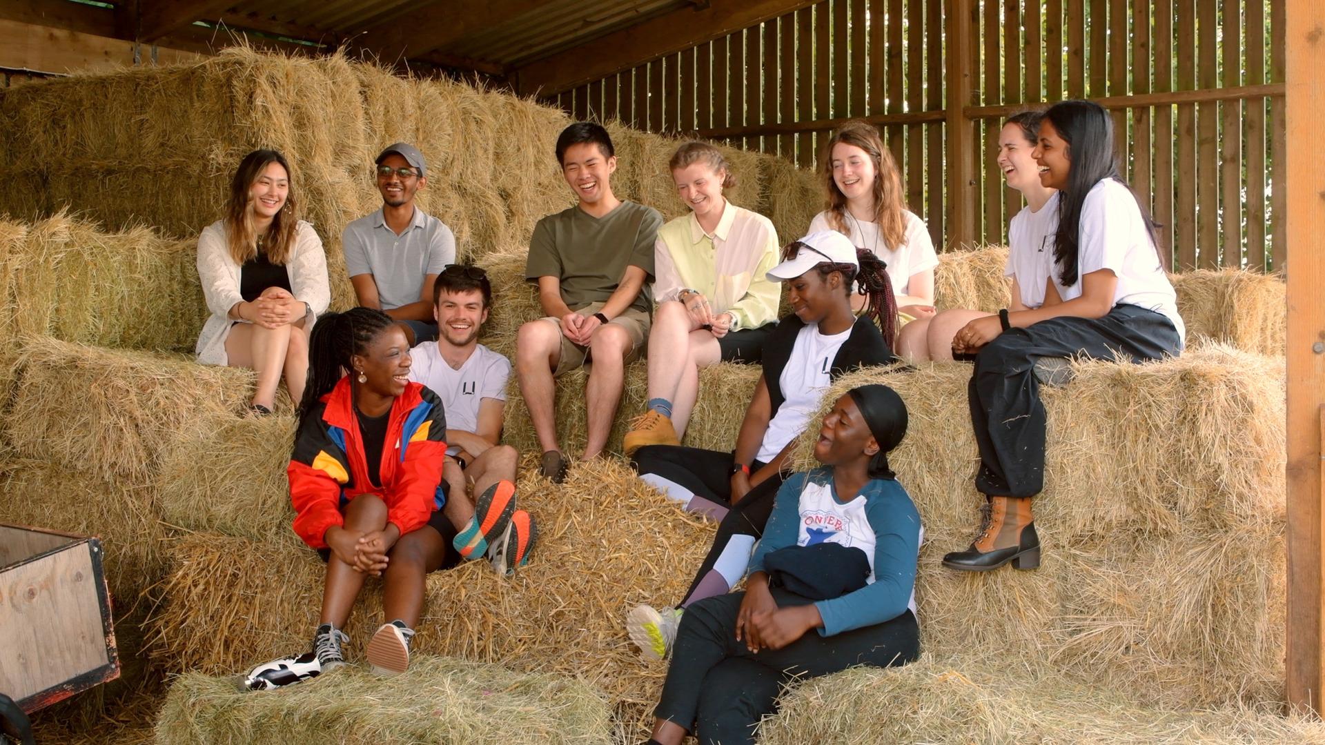 Students on site as part of our NBAU live build programme in the Wye Valley