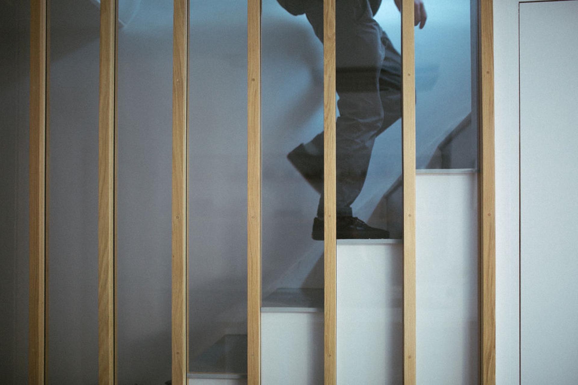 Internal views of the stairs and client