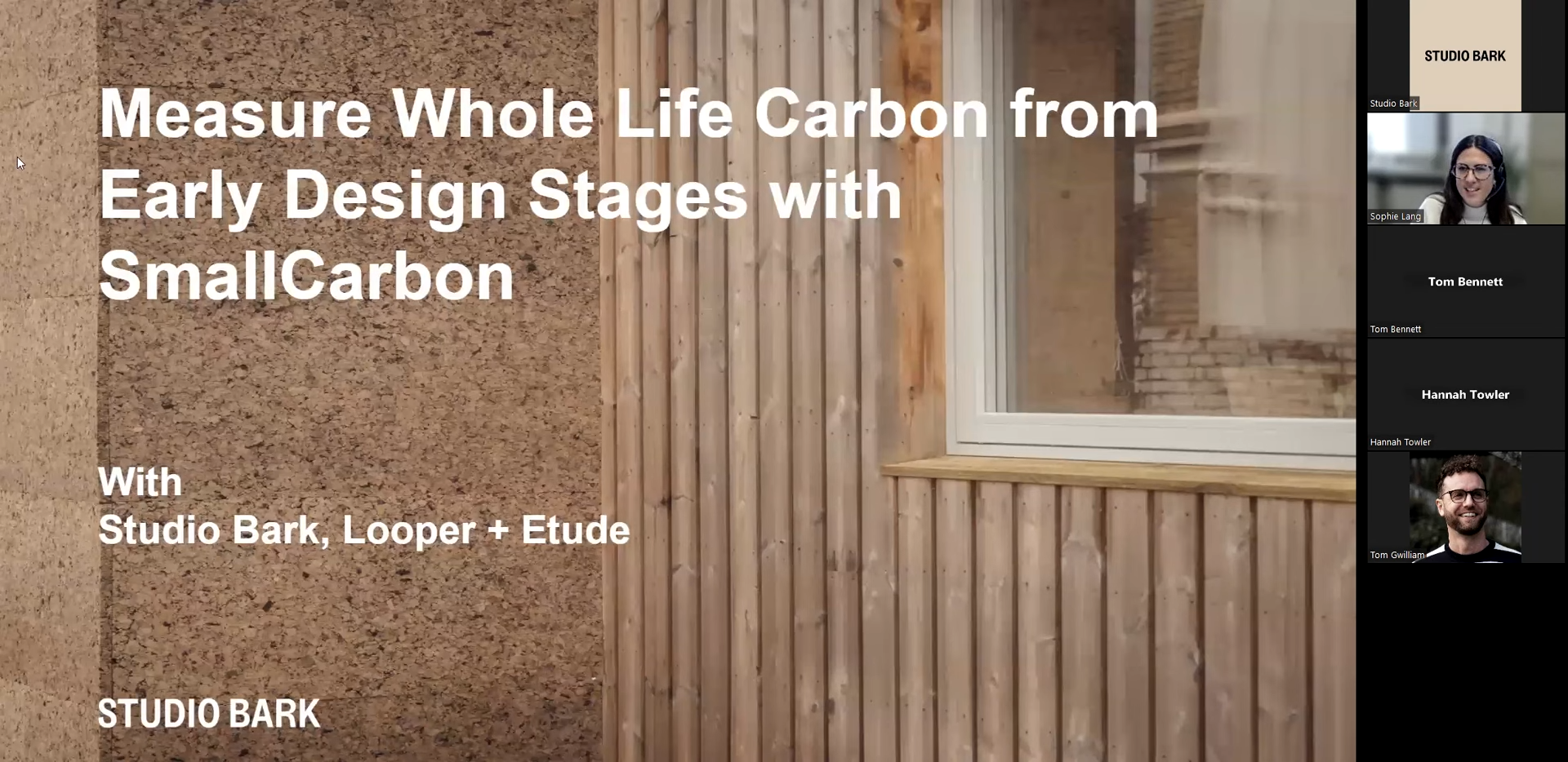 Screenshot of SmallCarbon webinar