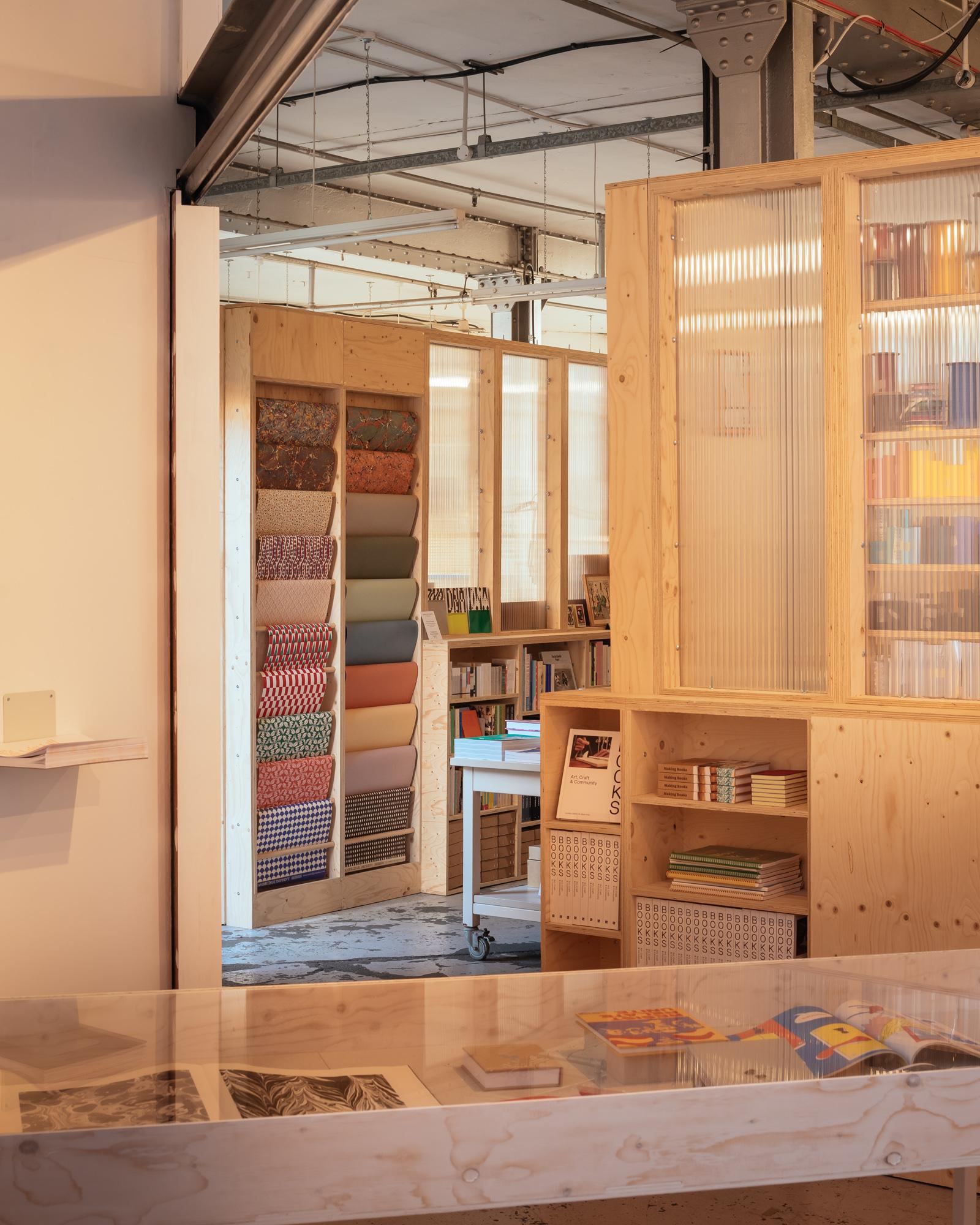 London Centre for Book Arts modular timber fit-out by U-Build