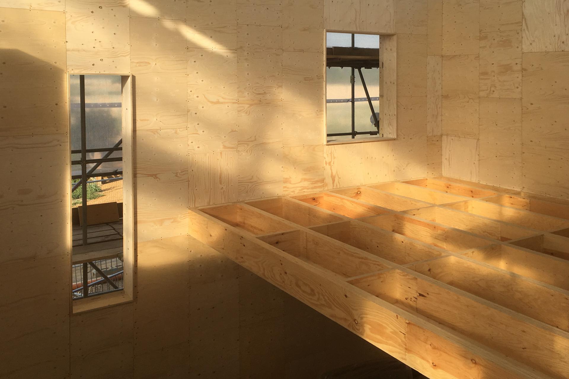Box House in construction
