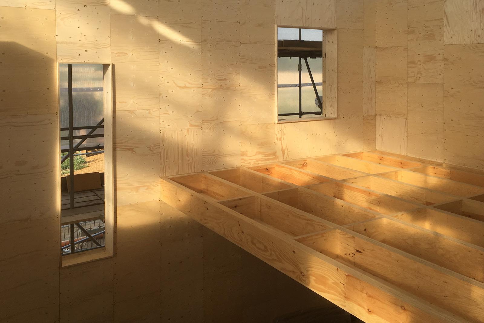Box House in construction