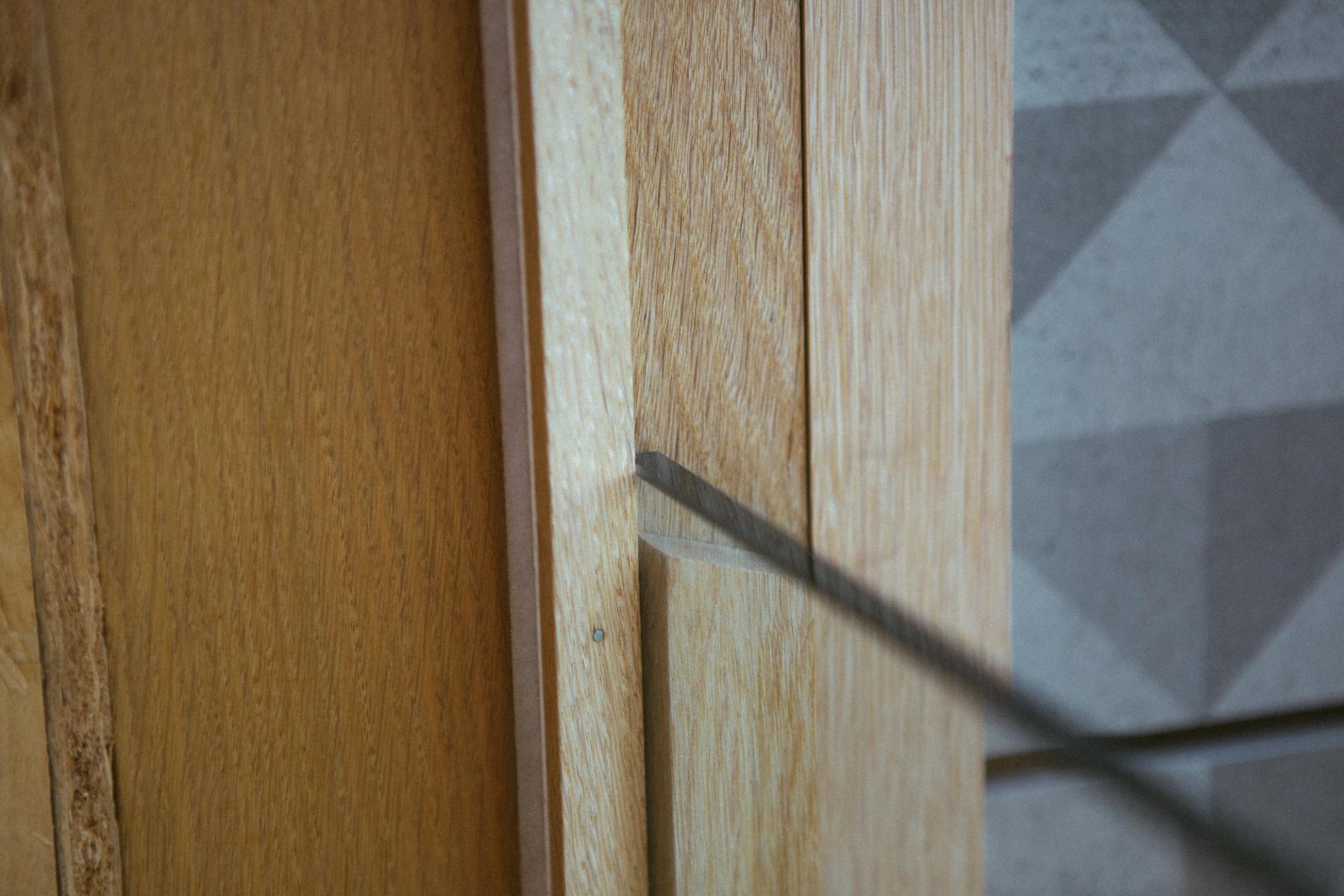 Timber and tiles detail