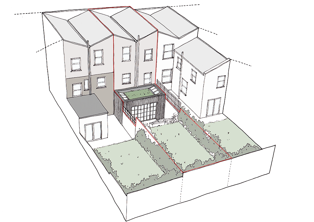 Proposed axonometric drawing by Studio Bark