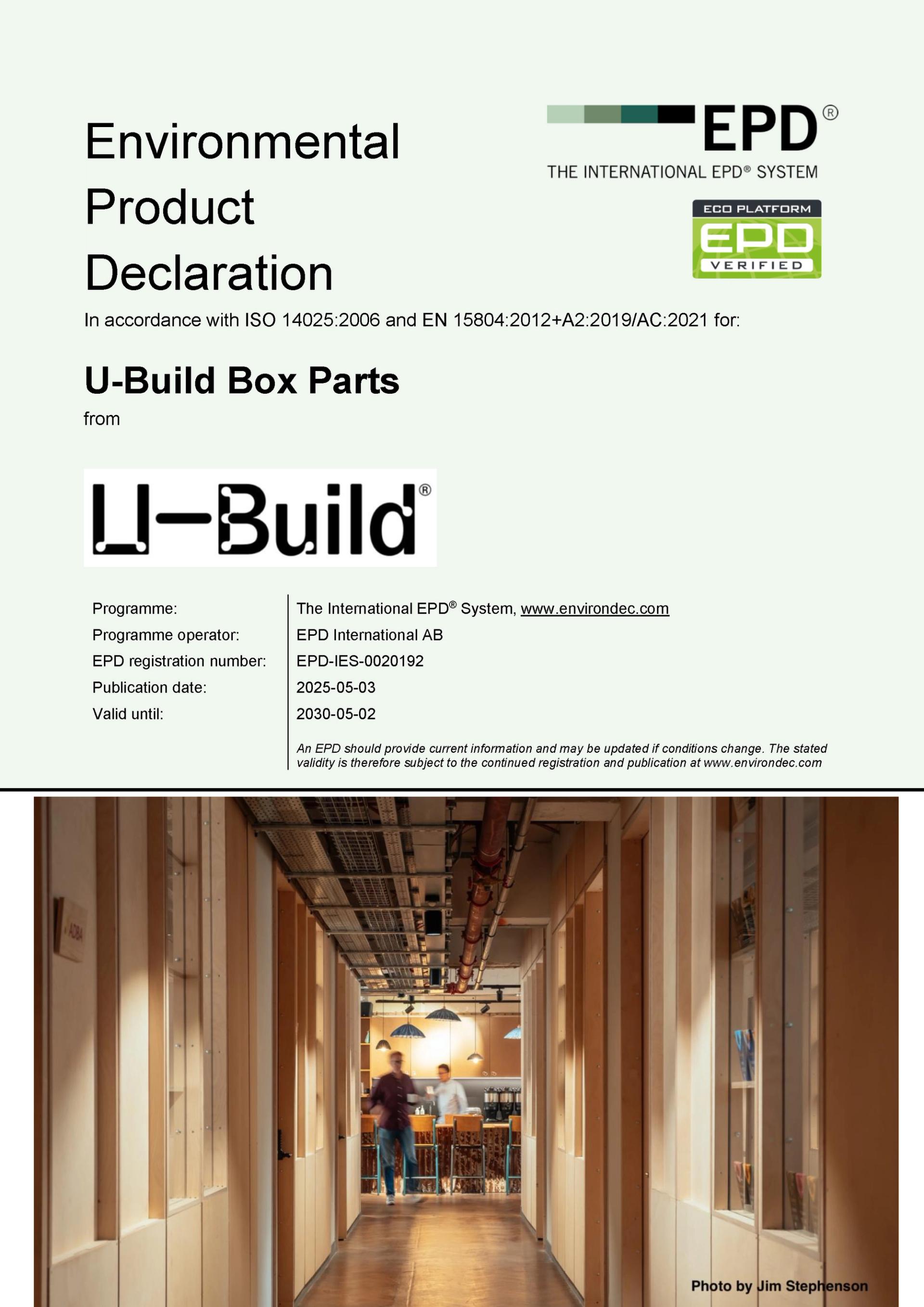 U-Build's third-party verified EPD