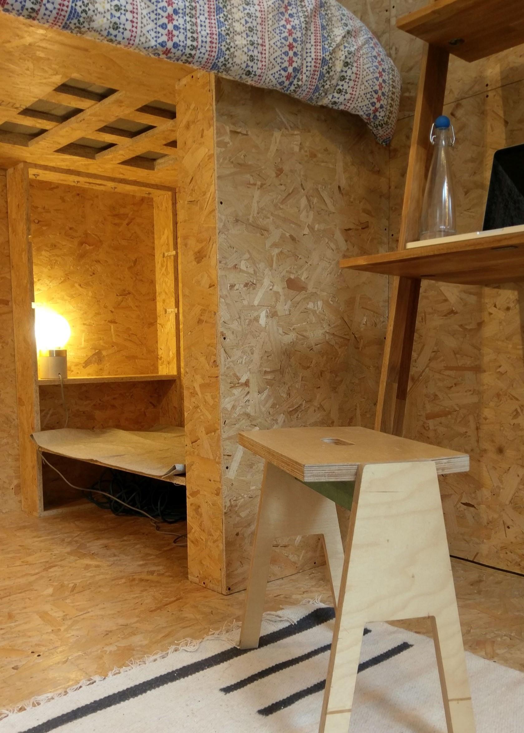 Cosy living space at the SHED project